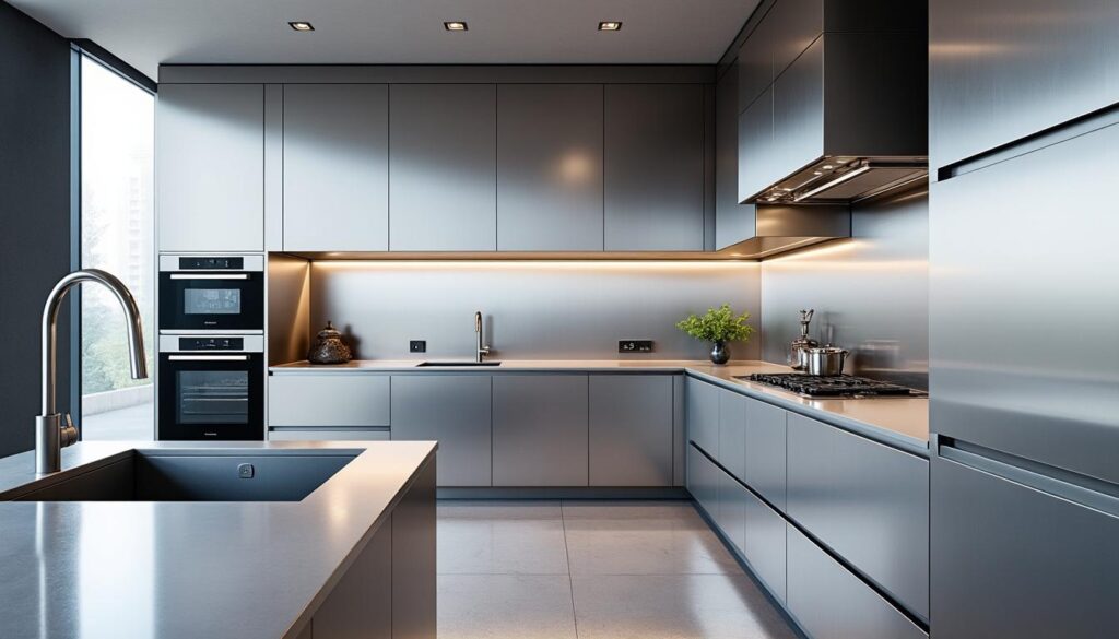 Sublimez votre espace culinaire avec une cuisine en inox moderne et durable