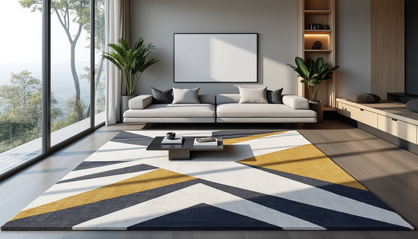 découvrez l'élégance contemporaine avec notre collection de tapis au design géométrique captivant, parfaits pour sublimer votre intérieur avec style et modernité.