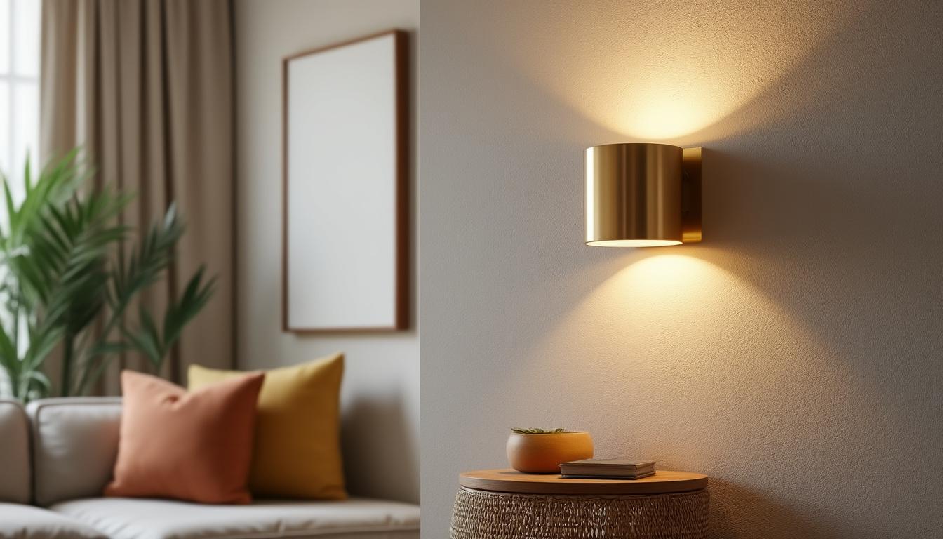 découvrez notre applique murale en laiton doré, alliant élégance et luminosité pour sublimer votre intérieur avec une touche chaleureuse et raffinée.