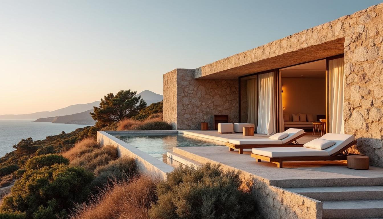 découvrez mylos, l'hôtel corse unique imaginé par dorothée meilichzon, alliant design innovant et authenticité méditerranéenne pour une expérience inoubliable.