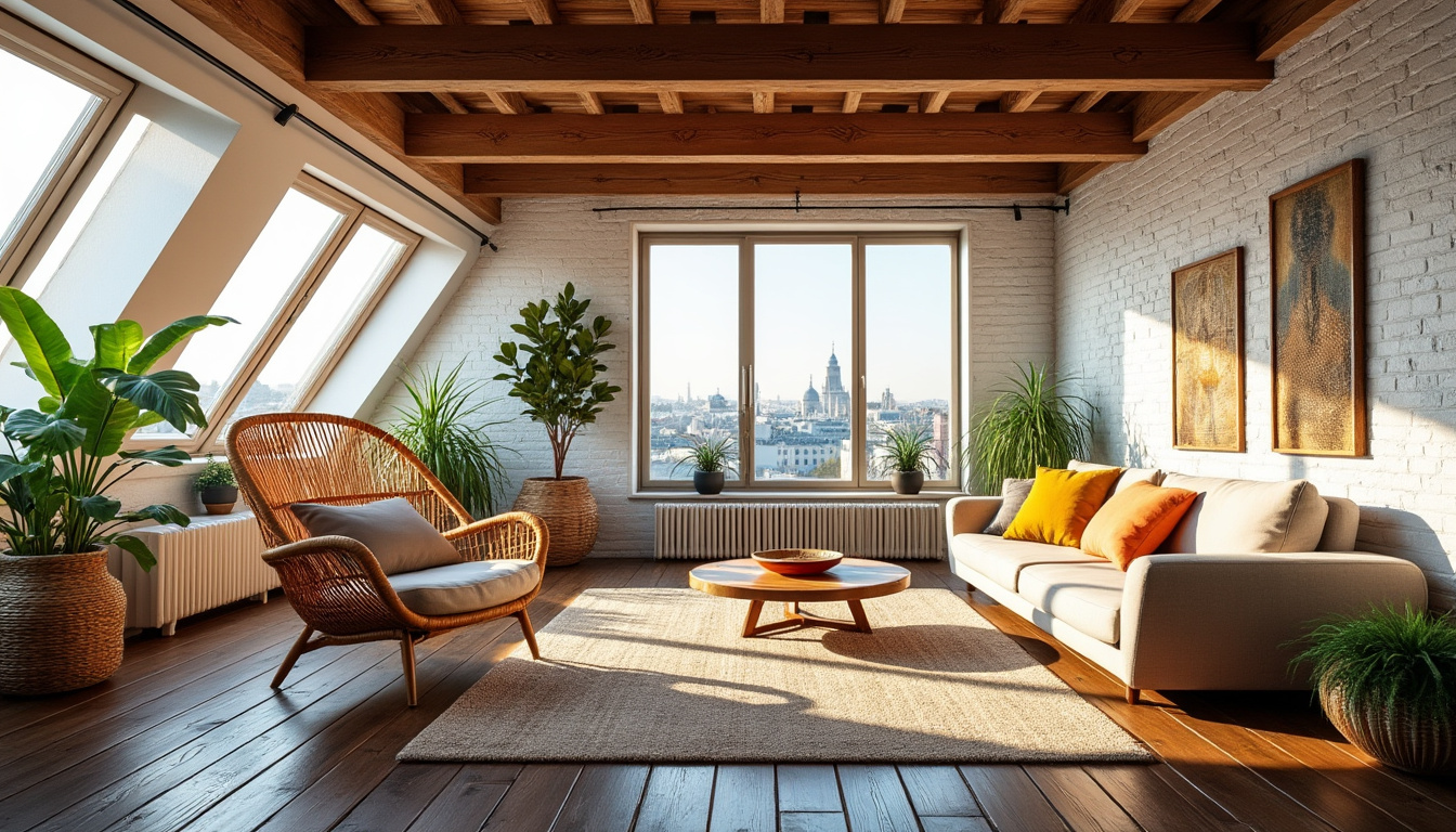 découvrez ce loft lumineux aux touches vintage niché sur les toits de paris, alliant charme ancien et modernité dans un cadre exceptionnel.