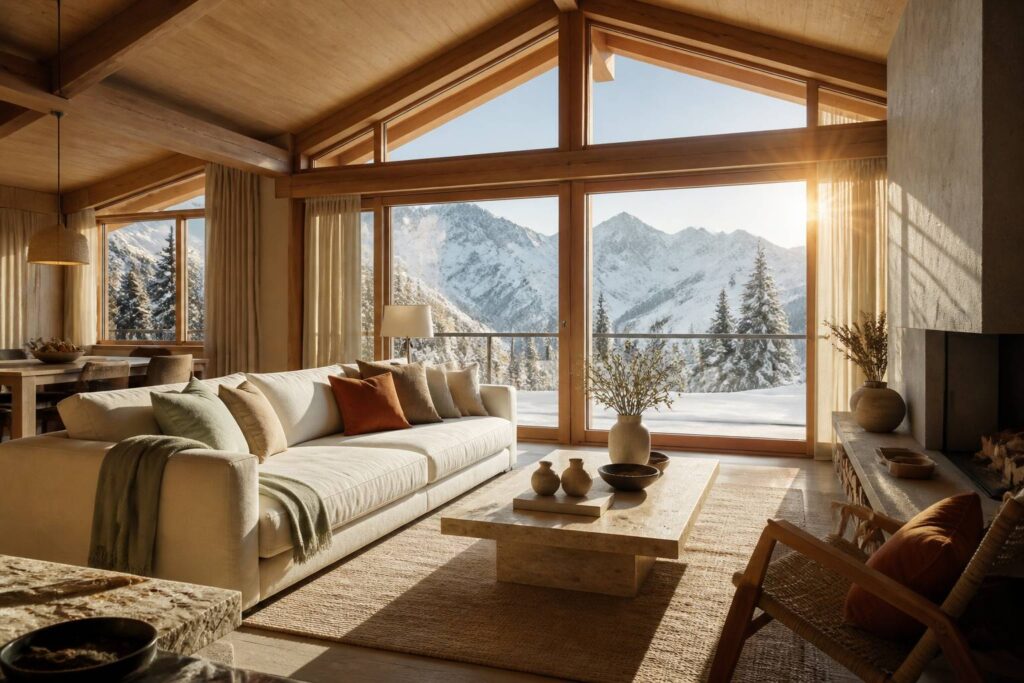 Courchevel : un duo d’architectes d’intérieur dévoile un chalet au design solaire et contemporain