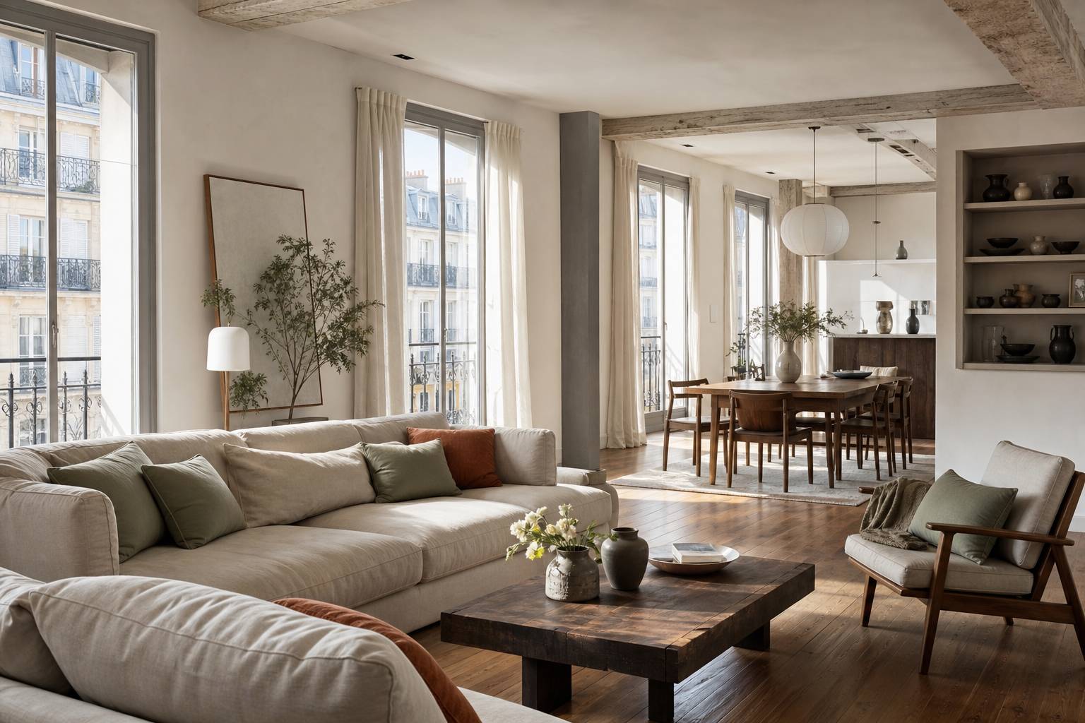 Paris : Métamorphose lumineuse d’un loft en atelier d’artiste et espace de vie unique, Un