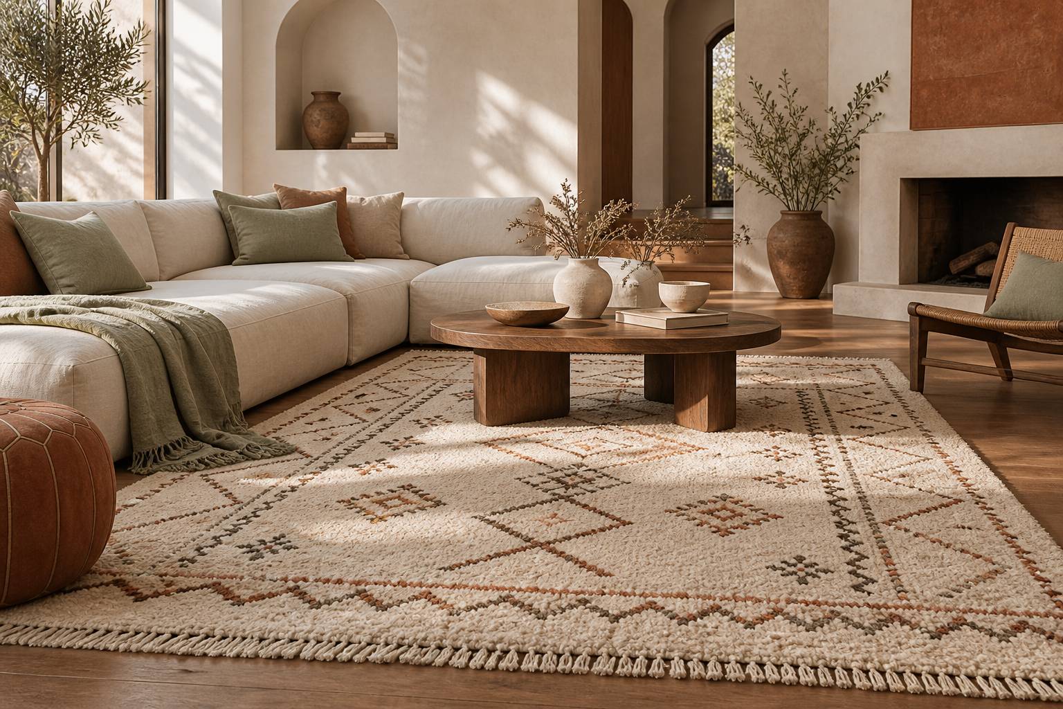 Illustration éditoriale du sujet : L'art intemporel du tapis berbère : un voyage au cœur des traditions du Maroc