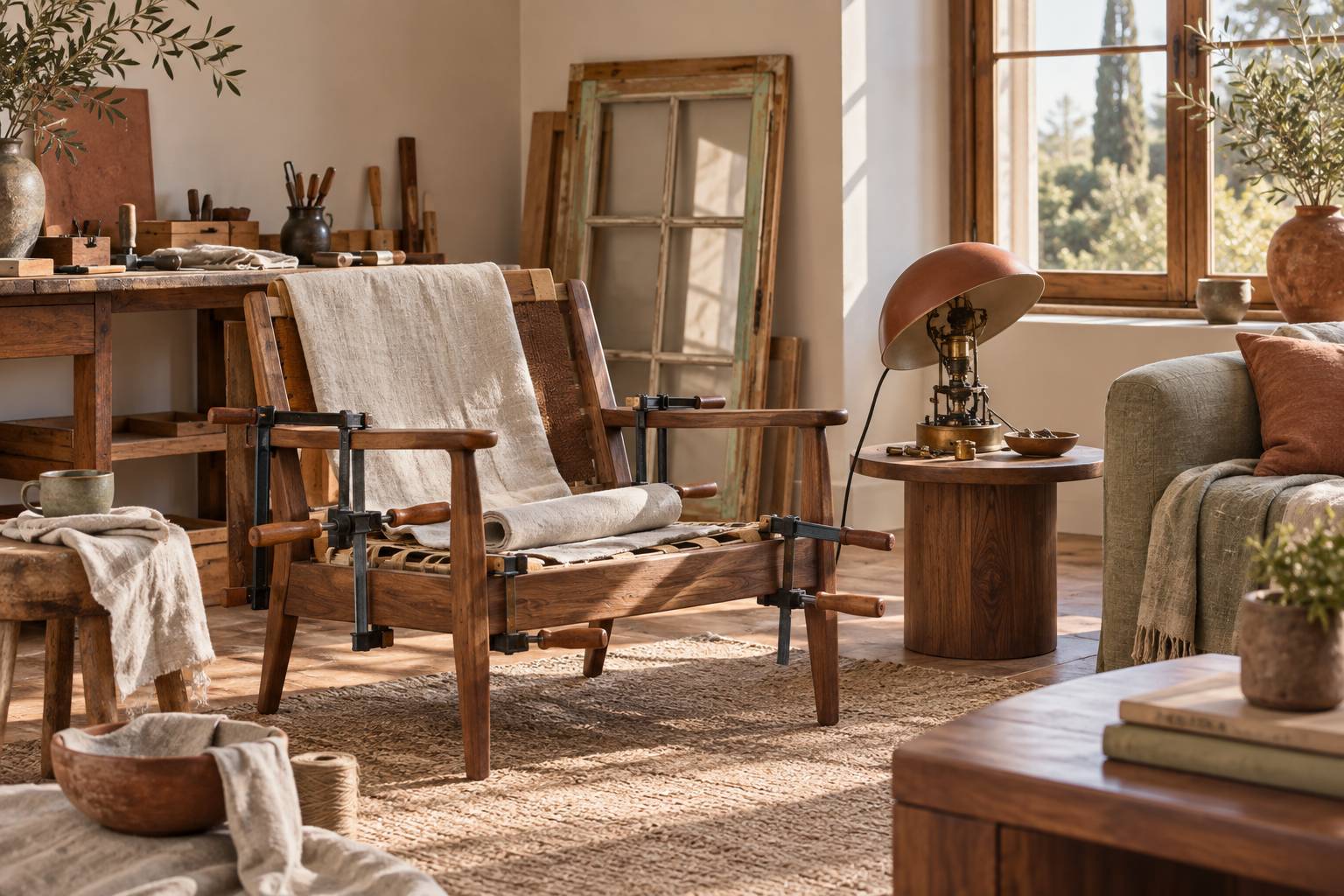 Illustration éditoriale du sujet : Restaurer plutôt que remplacer : ce qui se répare vraiment dans un intérieur